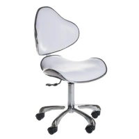 COSMETIC CHAIR WITH BACKREST, WHITE