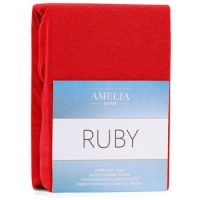 PRZEŚCIERADŁO RUBY FROTTE 80-90 X 200 CM CZERWONY