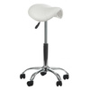 COSMETIC STOOL SADDLE WHITE