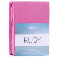 PRZEŚCIERADŁO RUBY FROTTE 80-90 X 200 CM FUKSJA