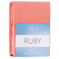 PRZEŚCIERADŁO RUBY FROTTE 80-90 X 200 CM KORALOWY