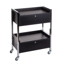 COSMETIC CABINET WITH DRAWERS, BLACK