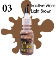 RICH MICROBLADE COLORS ATTRACTIVE WARM LIGHT BROWN
