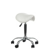 COSMETIC STOOL SADDLE WHITE