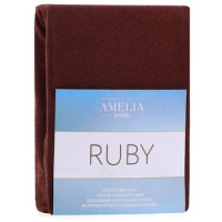 PRZEŚCIERADŁO RUBY FROTTE 80-90 X 200 CM BRĄZOWY