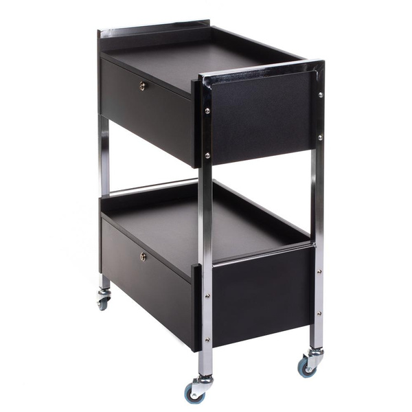 COSMETIC CABINET WITH DRAWERS, BLACK