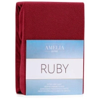 PRZEŚCIERADŁO RUBY FROTTE 80-90 X 200 CM CIEMNY CZERWONY