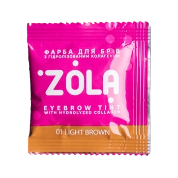 ZOLA FARBKA DO BRWI #1 LIGHT BROWN + UTLENIACZ 3%