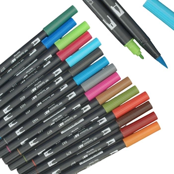 TOMBOW, ABT DUAL BRUSH PEN, MARKER DWUSTRONNY, 245 SAP GREEN